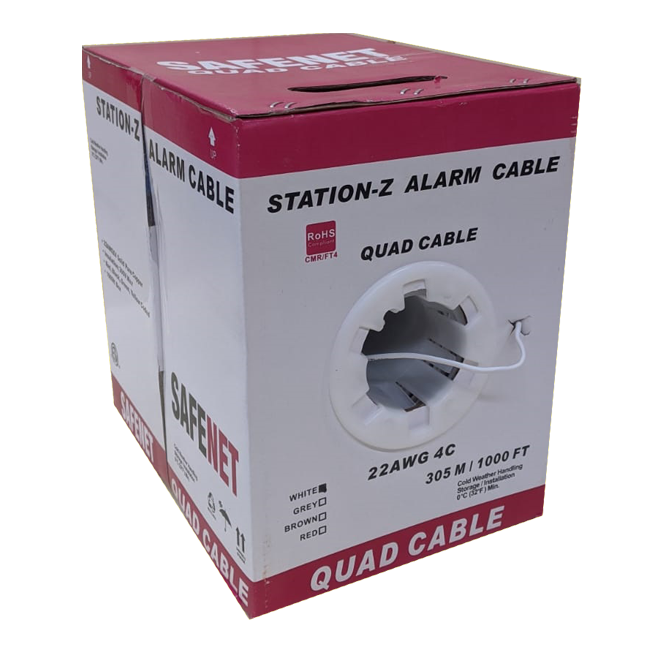 STATION Z QUAD 22/4 FT4 WHITE 1000FT | NSI Distribution